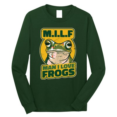 MILF Man I Love Frogs Funny Long Sleeve Shirt