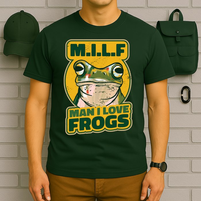 MILF Man I Love Frogs Funny T-Shirt