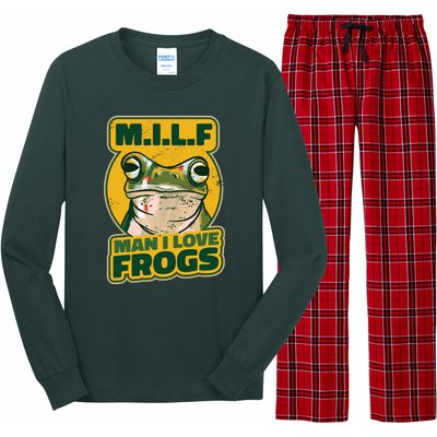 MILF Man I Love Frogs Funny Long Sleeve Pajama Set