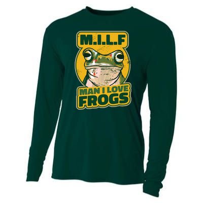 MILF Man I Love Frogs Funny Cooling Performance Long Sleeve Crew