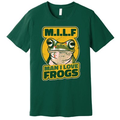 MILF Man I Love Frogs Funny Premium T-Shirt