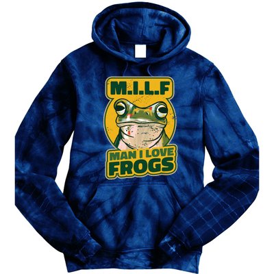 MILF Man I Love Frogs Funny Tie Dye Hoodie