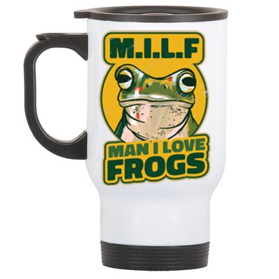 MILF Man I Love Frogs Funny Stainless Steel Travel Mug