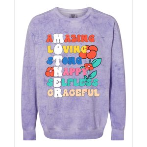 MOTHER Meaning I Love Mom Mothers Day Colorblast Crewneck Sweatshirt