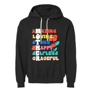 MOTHER Meaning I Love Mom Mothers Day Garment-Dyed Fleece Hoodie