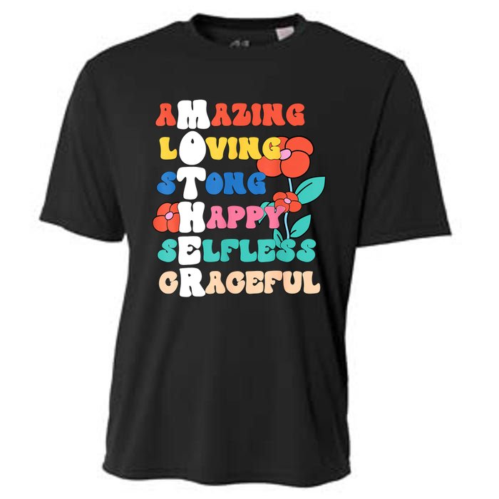 MOTHER Meaning I Love Mom Mothers Day Cooling Performance Crew T-Shirt