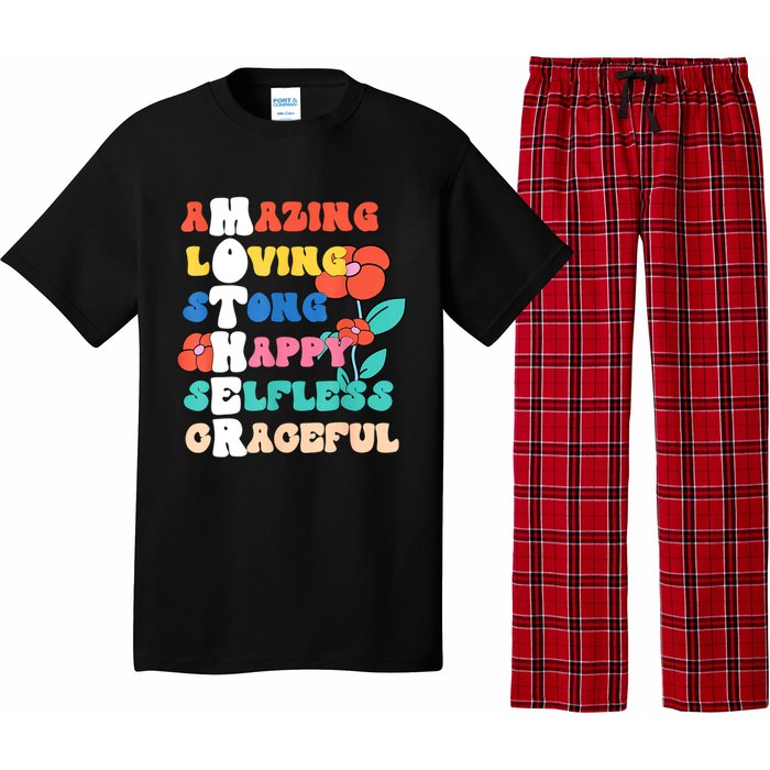 MOTHER Meaning I Love Mom Mothers Day Pajama Set