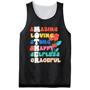 MOTHER Meaning I Love Mom Mothers Day Mesh Reversible Basketball Jersey Tank