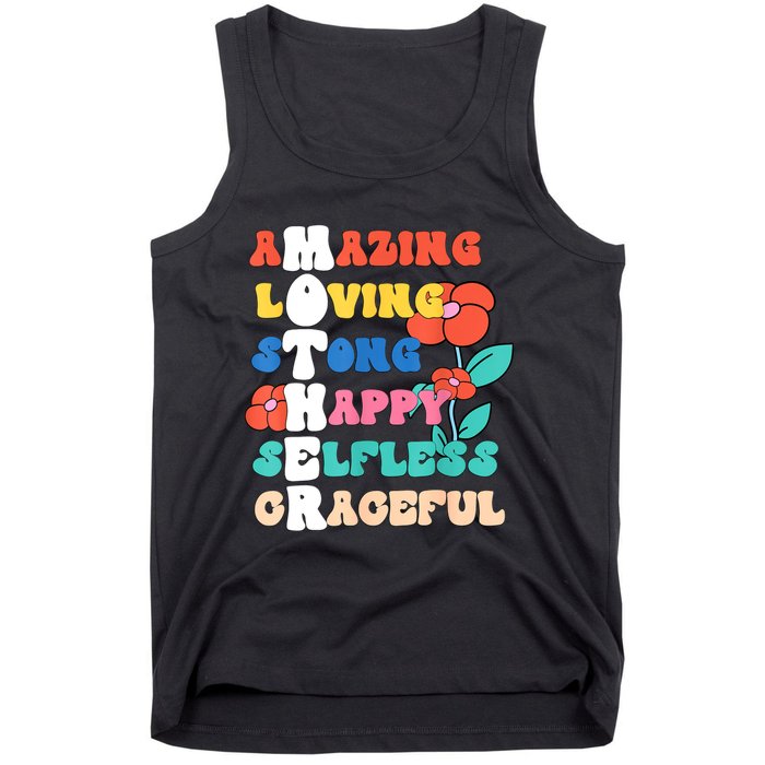 MOTHER Meaning I Love Mom Mothers Day Tank Top