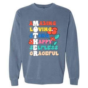 MOTHER Meaning I Love Mom Mothers Day Garment-Dyed Sweatshirt