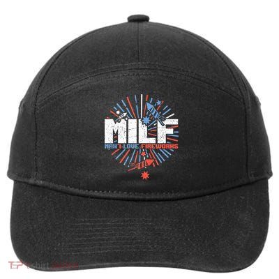 Milk Man I Love Fireworks American Patriotic 7-Panel Snapback Hat