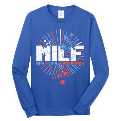 Milk Man I Love Fireworks American Patriotic Tall Long Sleeve T-Shirt