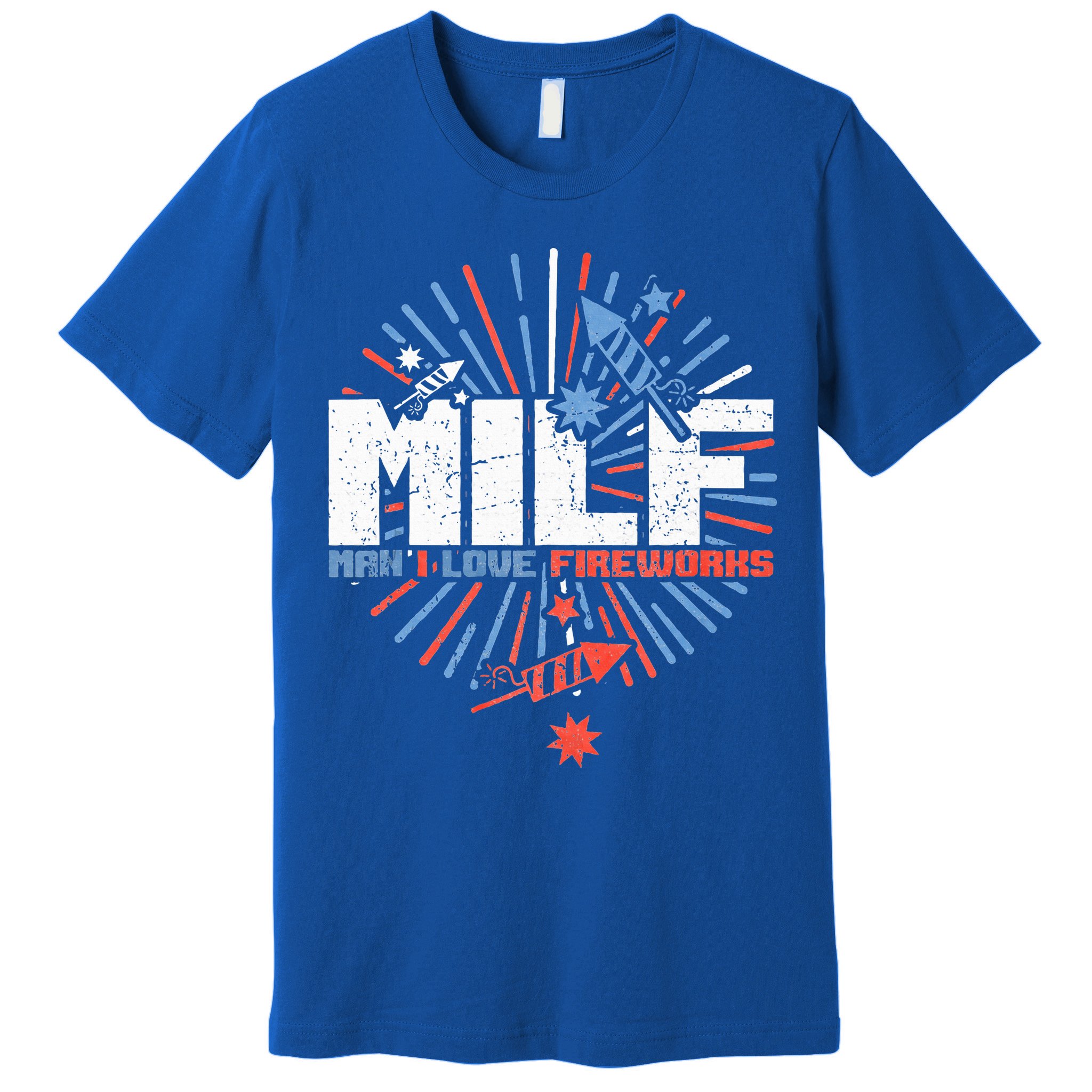 Milk Man I Love Fireworks American Patriotic Premium T-Shirt