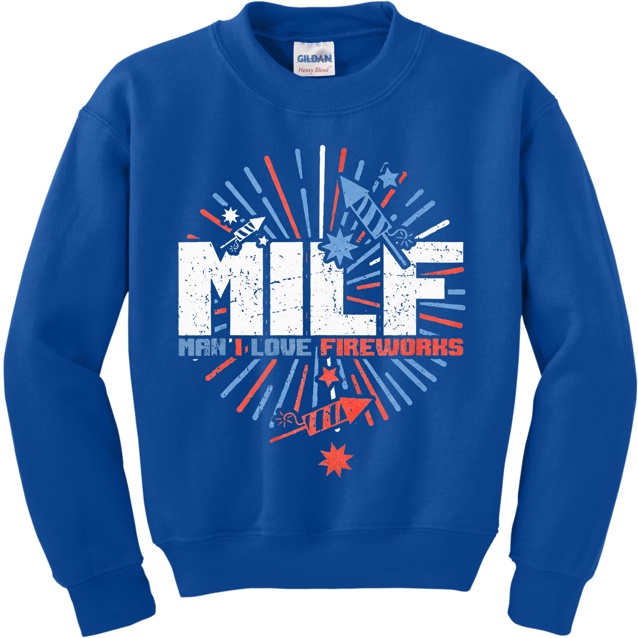 Milk Man I Love Fireworks American Patriotic Kids Sweatshirt