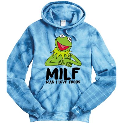 Milf Man I Love Frogs Tie Dye Hoodie