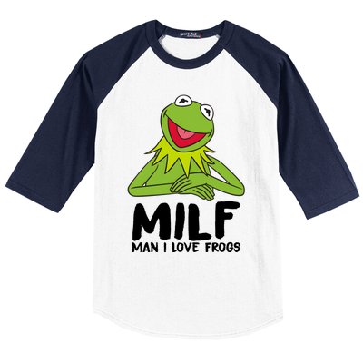 Milf Man I Love Frogs Baseball Sleeve Shirt