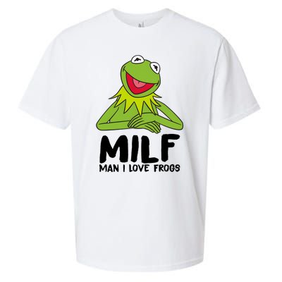 Milf Man I Love Frogs Sueded Cloud Jersey T-Shirt