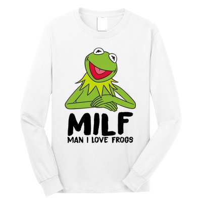 Milf Man I Love Frogs Long Sleeve Shirt