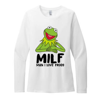 Milf Man I Love Frogs Womens CVC Long Sleeve Shirt