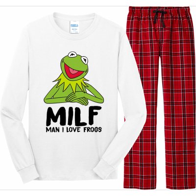 Milf Man I Love Frogs Long Sleeve Pajama Set