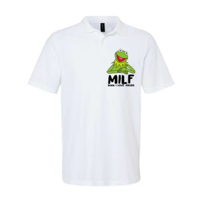 Milf Man I Love Frogs Softstyle Adult Sport Polo