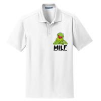 Milf Man I Love Frogs Dry Zone Grid Polo