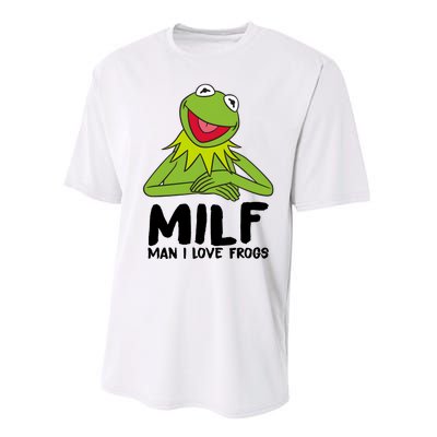 Milf Man I Love Frogs Performance Sprint T-Shirt