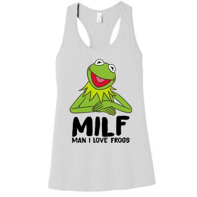 Milf Man I Love Frogs Women's Racerback Tank