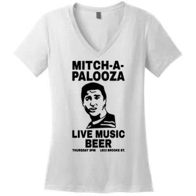 MITCHAPALOOZA Women's V-Neck T-Shirt