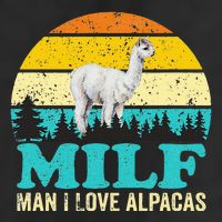 Milf Man I Love Alpacas Cute Lama Funny Alpaca 7 Panel Mesh Trucker Snapback Hat