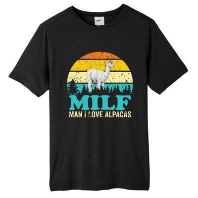 Milf Man I Love Alpacas Cute Lama Funny Alpaca Tall Fusion ChromaSoft Performance T-Shirt