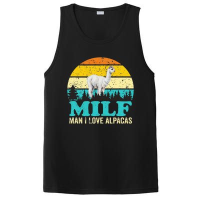 Milf Man I Love Alpacas Cute Lama Funny Alpaca PosiCharge Competitor Tank