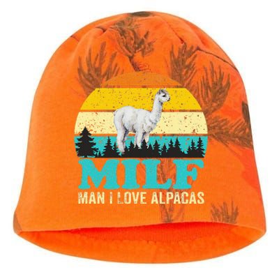 Milf Man I Love Alpacas Cute Lama Funny Alpaca Kati - Camo Knit Beanie