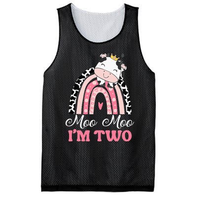 Moo Moo Im Two Birthday Outfit 2nd Bday Mesh Reversible Basketball Jersey Tank