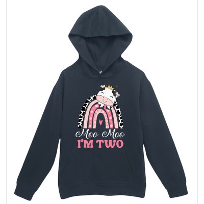 Moo Moo Im Two Birthday Outfit 2nd Bday Urban Pullover Hoodie