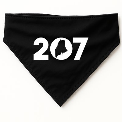 Maine Map Inside The 207 Area Code Maine Me Pride USA-Made Doggie Bandana