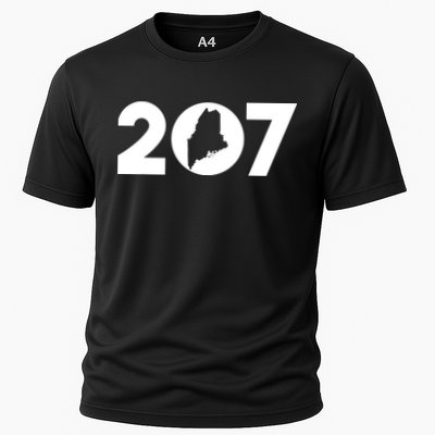 Maine Map Inside The 207 Area Code Maine Me Pride Performance Shirt