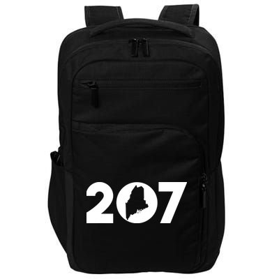 Maine Map Inside The 207 Area Code Maine Me Pride Impact Tech Backpack