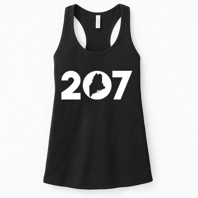 Maine Map Inside The 207 Area Code Maine Me Pride Womens Tank Top