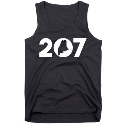 Maine Map Inside The 207 Area Code Maine Me Pride Tank Top
