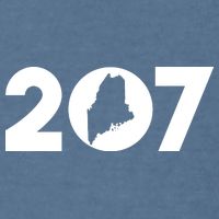 Maine Map Inside The 207 Area Code Maine Me Pride Garment-Dyed Sweatshirt