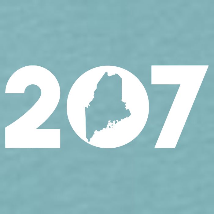 Maine Map Inside The 207 Area Code Maine Me Pride Sueded Cloud Jersey T-Shirt