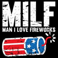 MILF Man I Love Fireworks 4th Of July Funny Fourth Of July Drawstring Bag