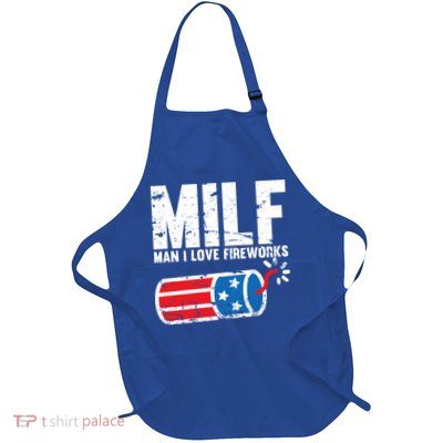 MILF Man I Love Fireworks 4th Of July Funny Fourth Of July Apron