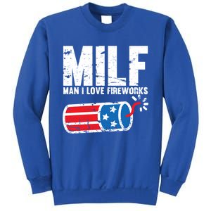 MILF Man I Love Fireworks 4th Of July Funny Fourth Of July Sweatshirt