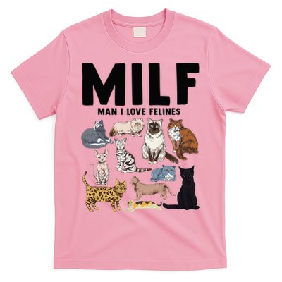 MILF Man I Love Felines Funny Cat Vintage T-Shirt