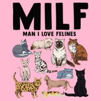 MILF Man I Love Felines Funny Cat Vintage Baby Bodysuit