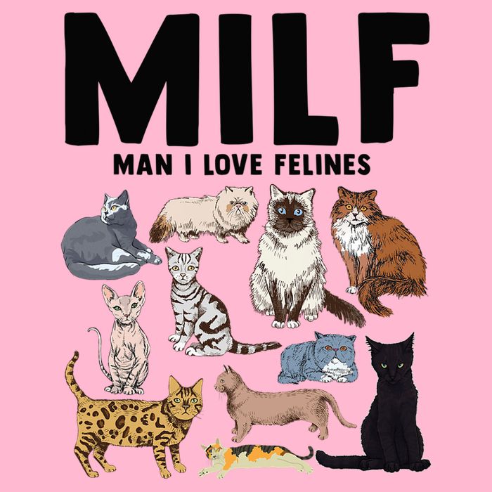 MILF Man I Love Felines Funny Cat Vintage Baby Bodysuit