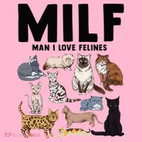 MILF Man I Love Felines Funny Cat Vintage Kids T-Shirt