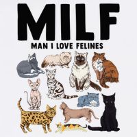 MILF Man I Love Felines Funny Cat Vintage Beanie
